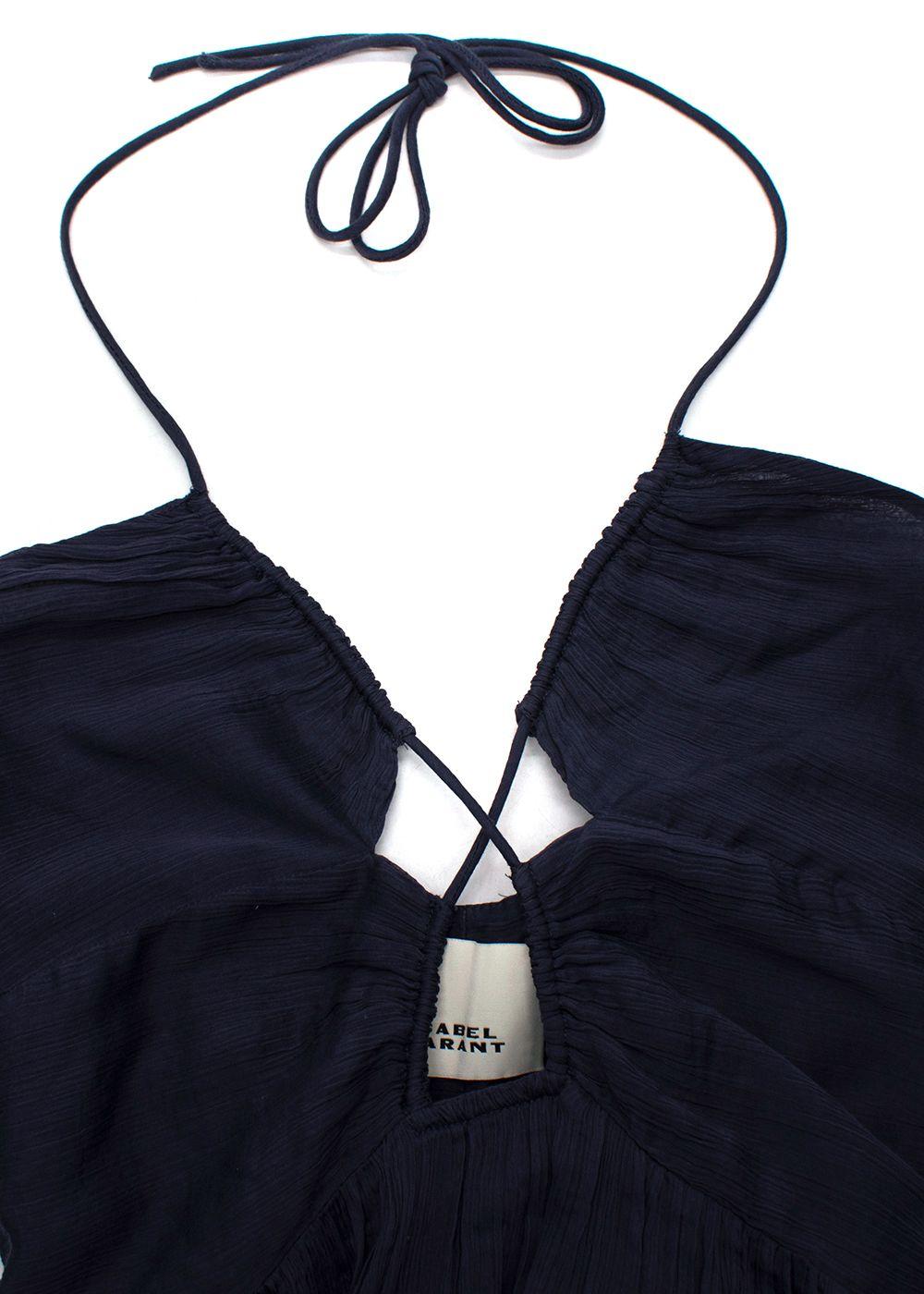 Isabel Marant Navy Birona Halterneck Dress