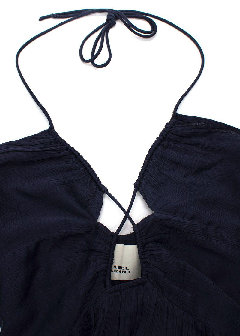 Isabel Marant Navy Birona Halterneck Dress