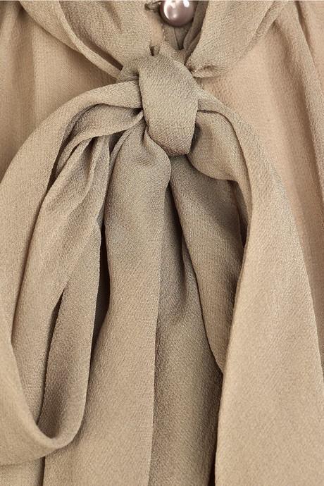 MOSCHINO silk chiffon nude PUSSYBOW