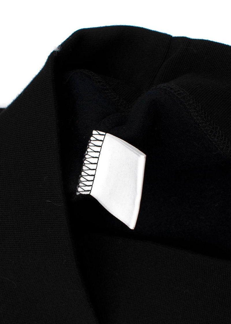 Kids 6A Black Cotton Sweatshirt With Embroidered Mouth