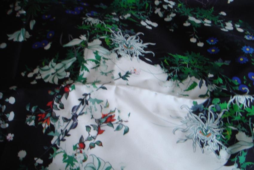 Givenchy Multicoloured Floral Print Silk Scarf