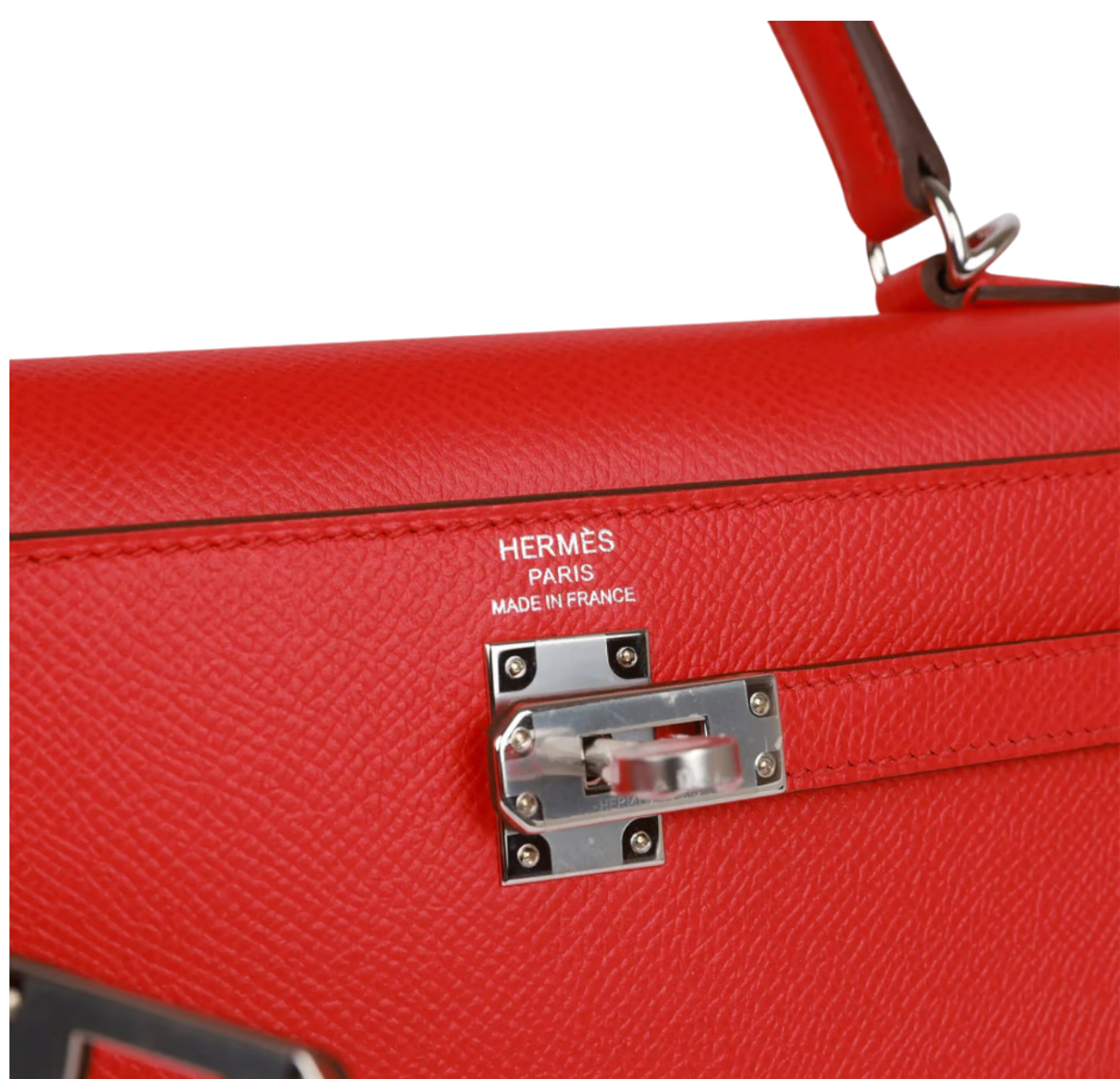 Rouge Rubis Sllier Epsom 25cms Kelly with Palladium Hardware