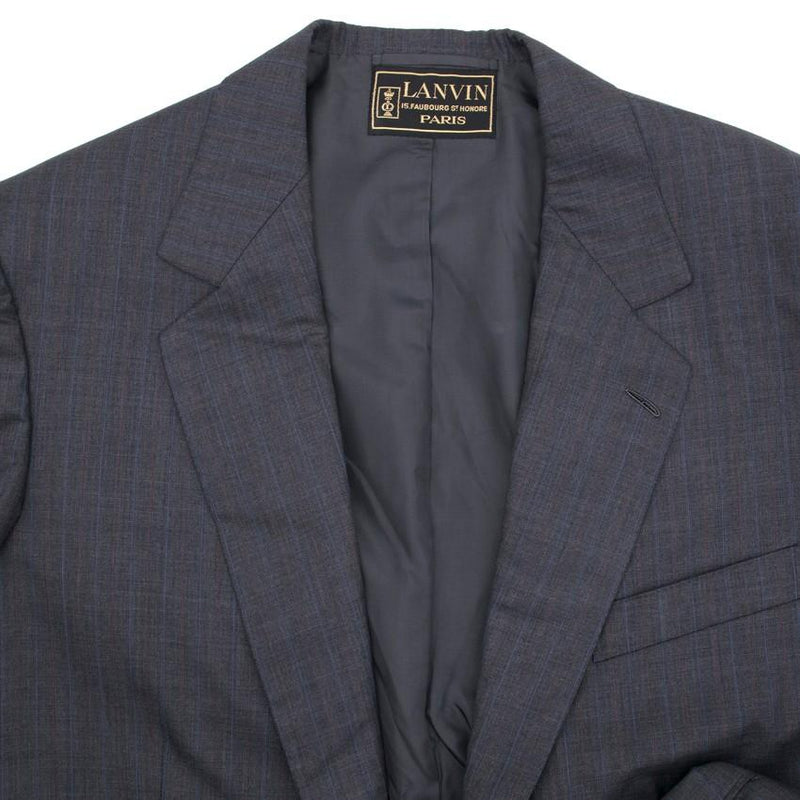Lanvin Grey and Red Pinstripe Blazer