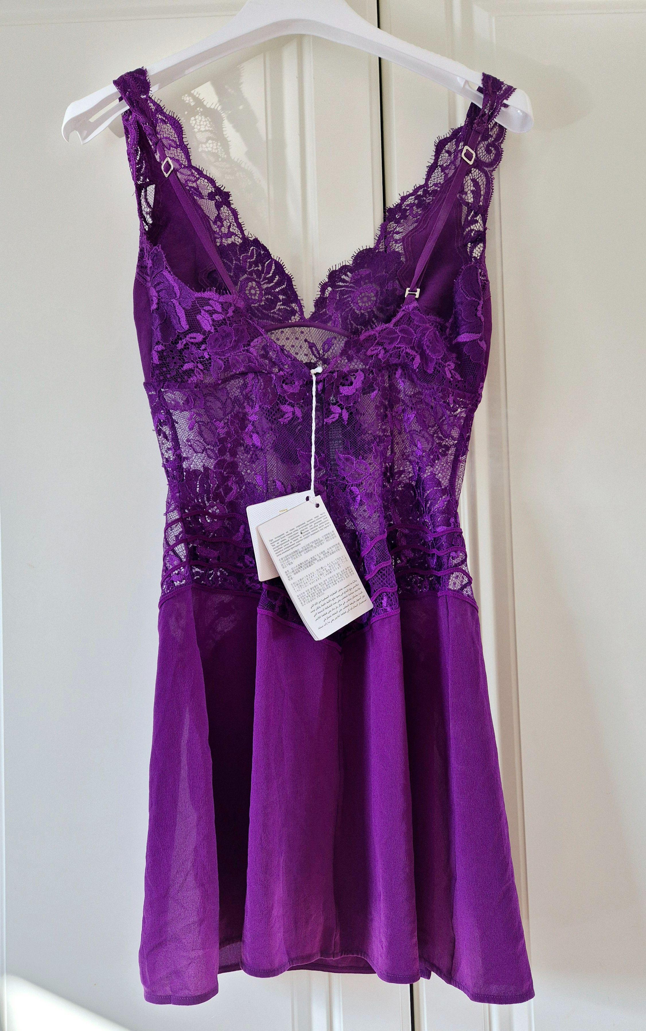La Perla Purple Desert Rose Silk Cami