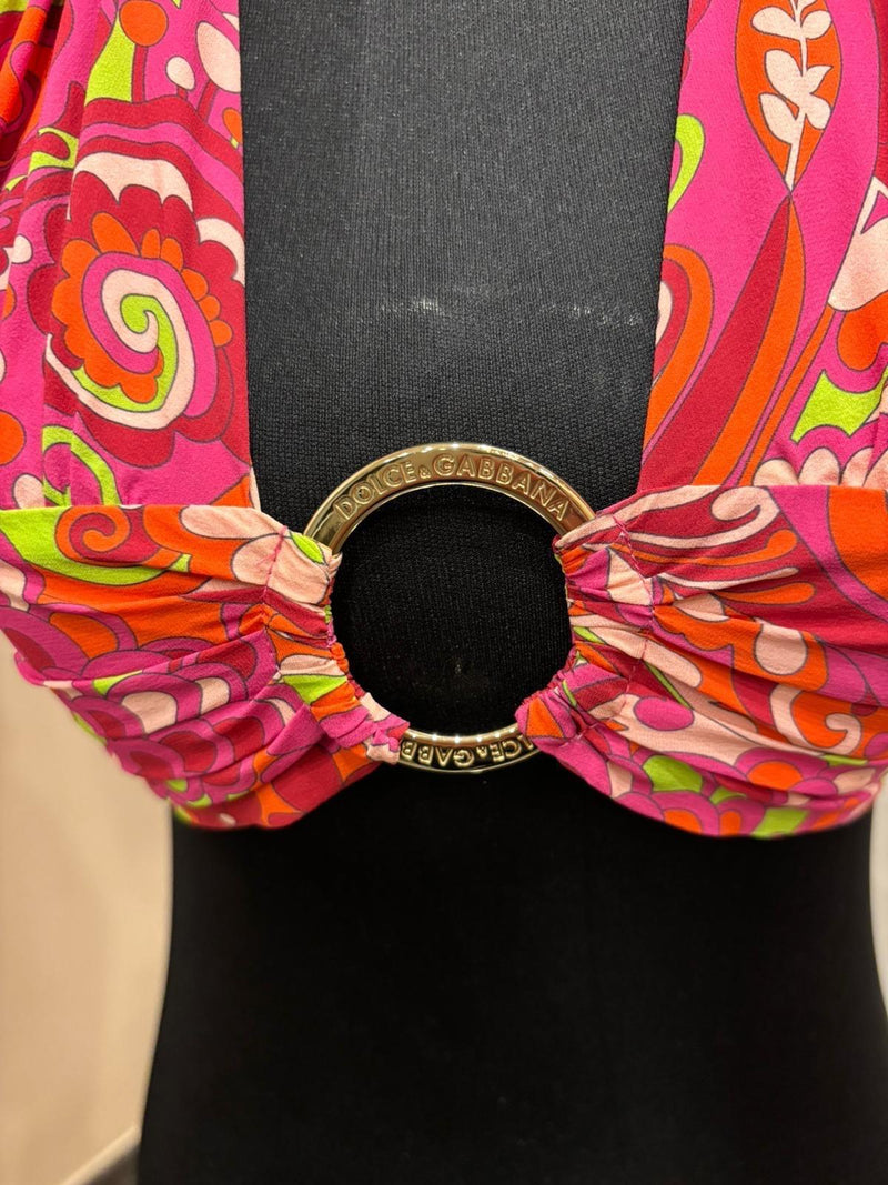 Dolce & Gabbana Printed Silk Top