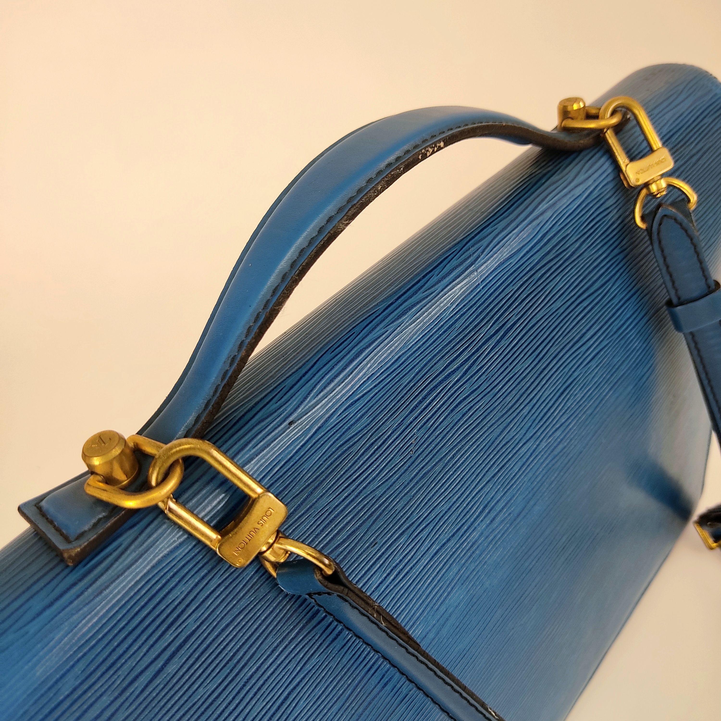 Blue Epi leather Conseiller 2Way business bag