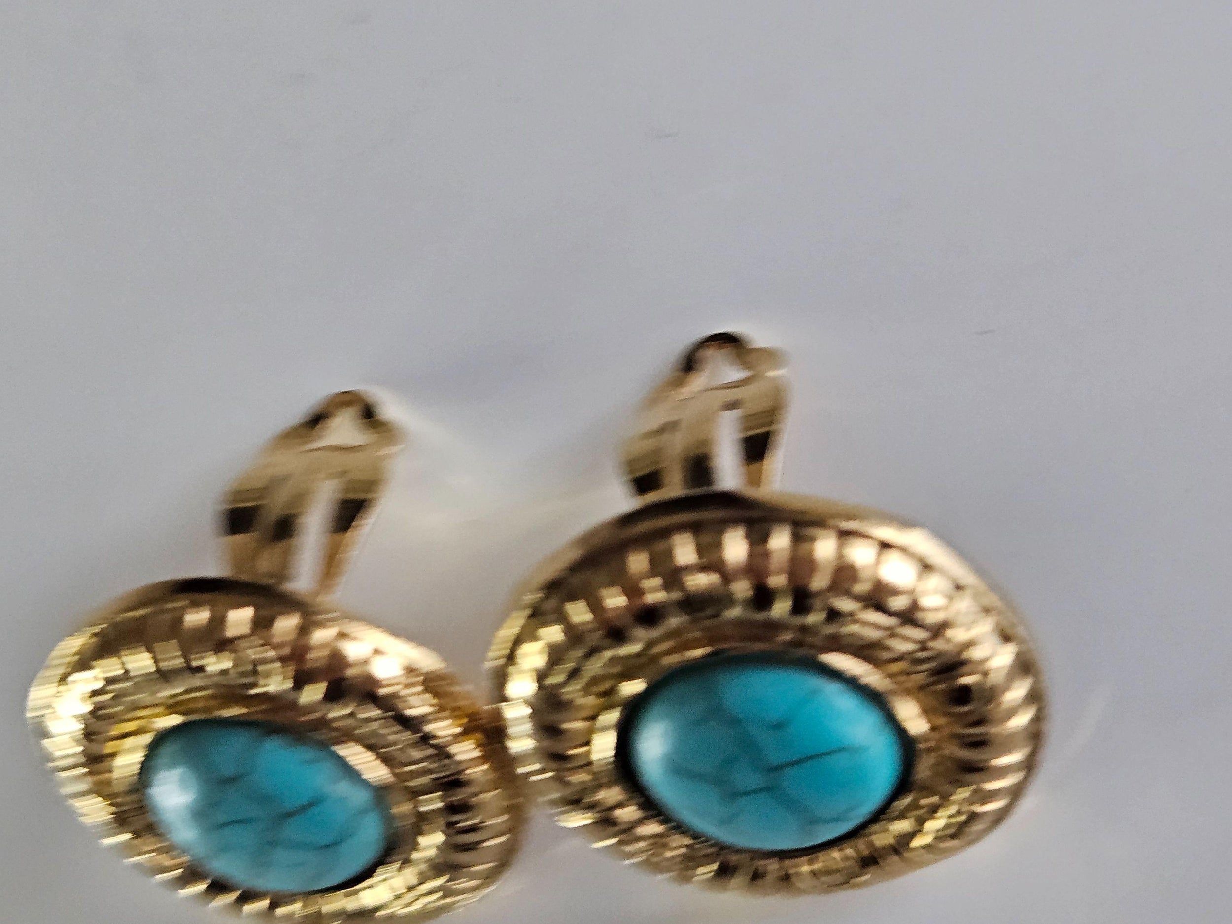 Chanel Vintage Cabochon Clip Earrings