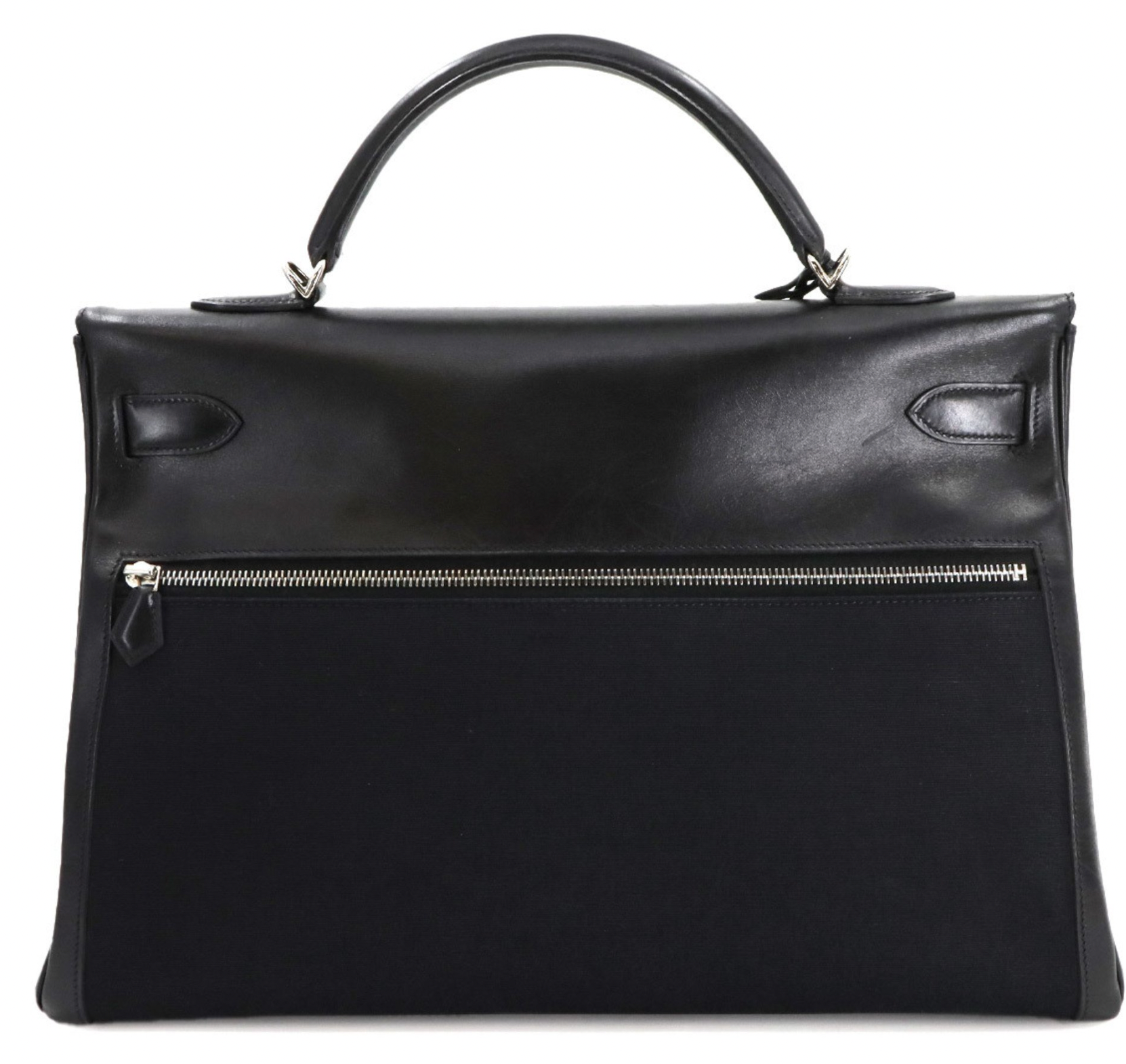 Hermès Black Kelly Lakis 40 With Silver Hardware