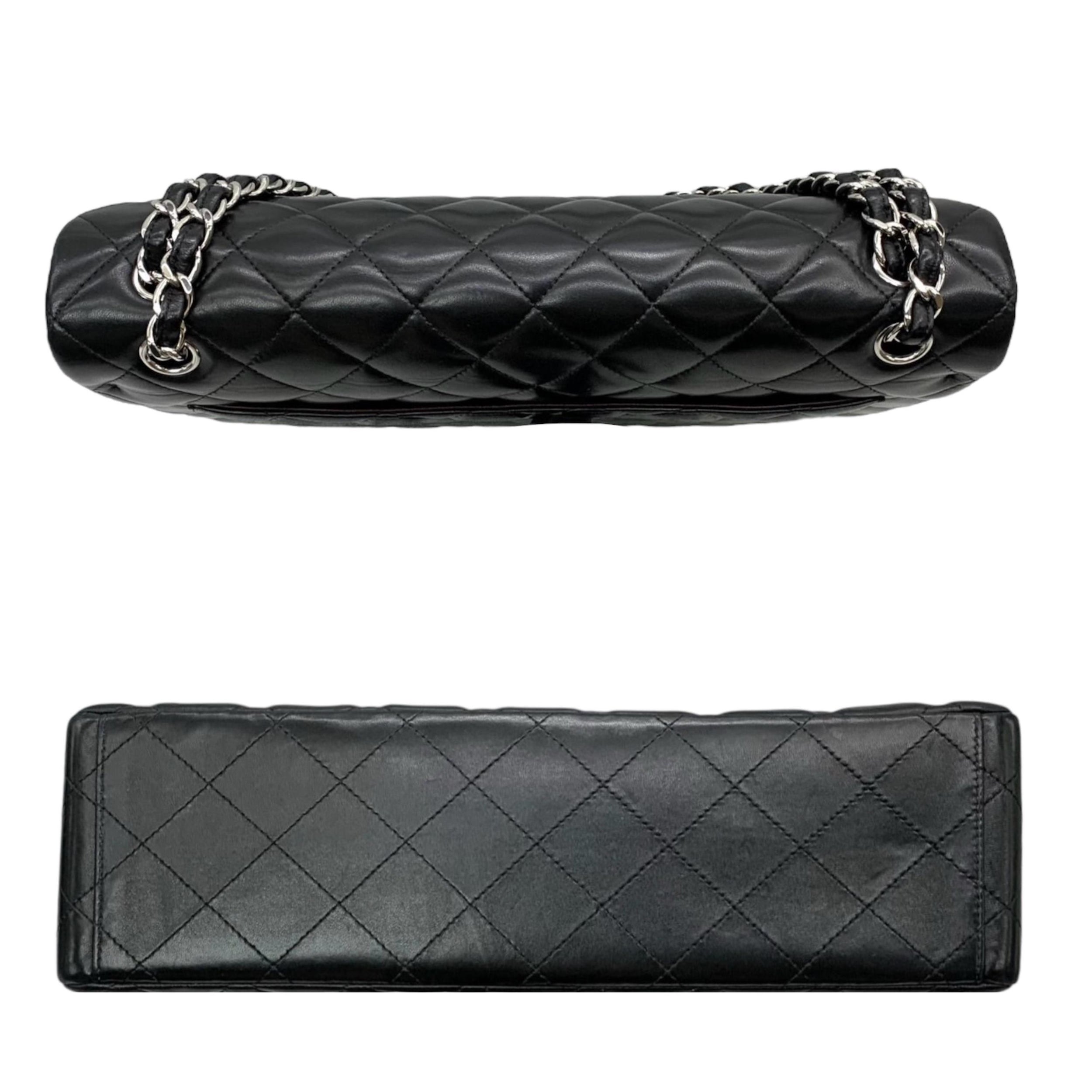 Chanel Black Lambskin Maxi Double Flap Bag