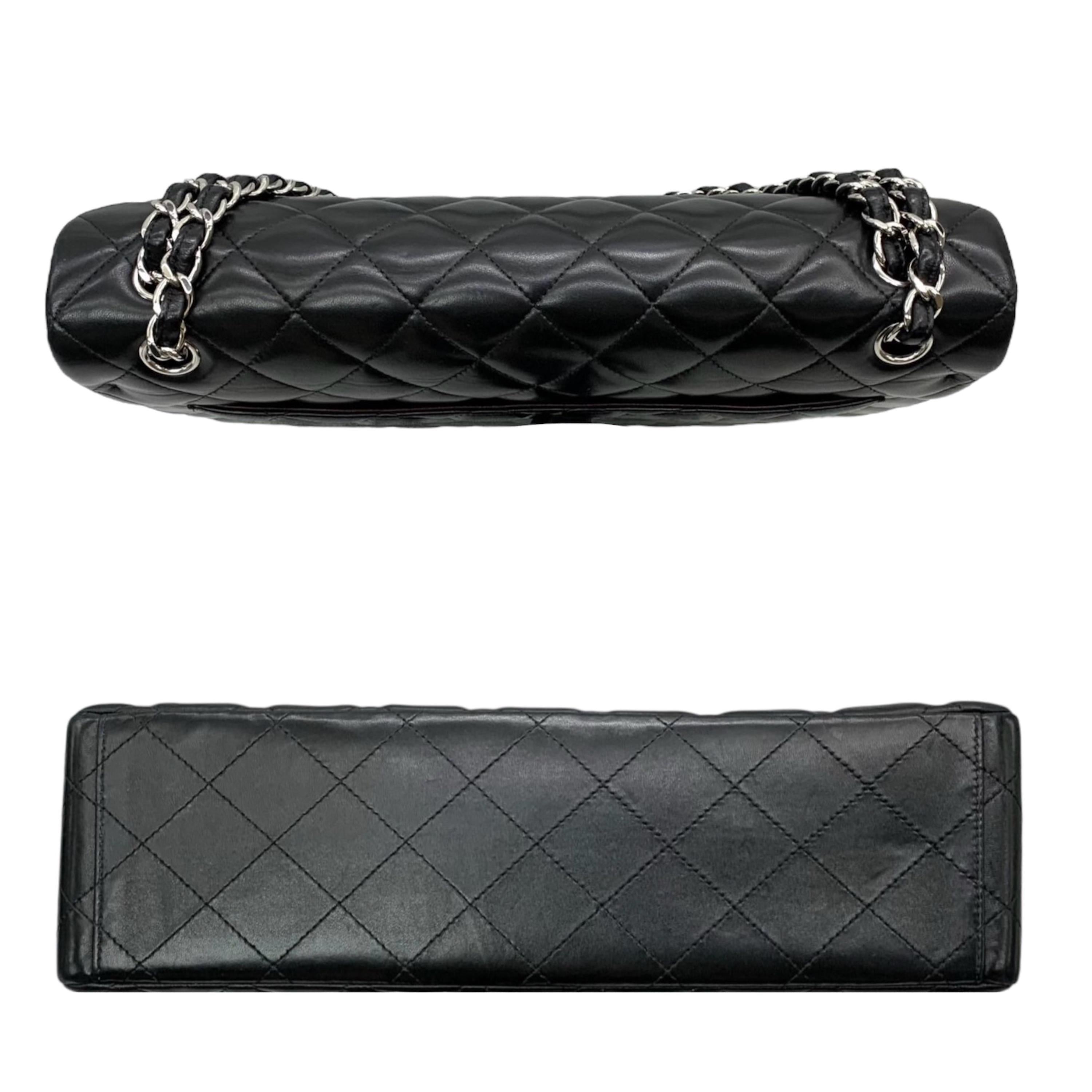 Chanel Black Lambskin Maxi Double Flap Bag