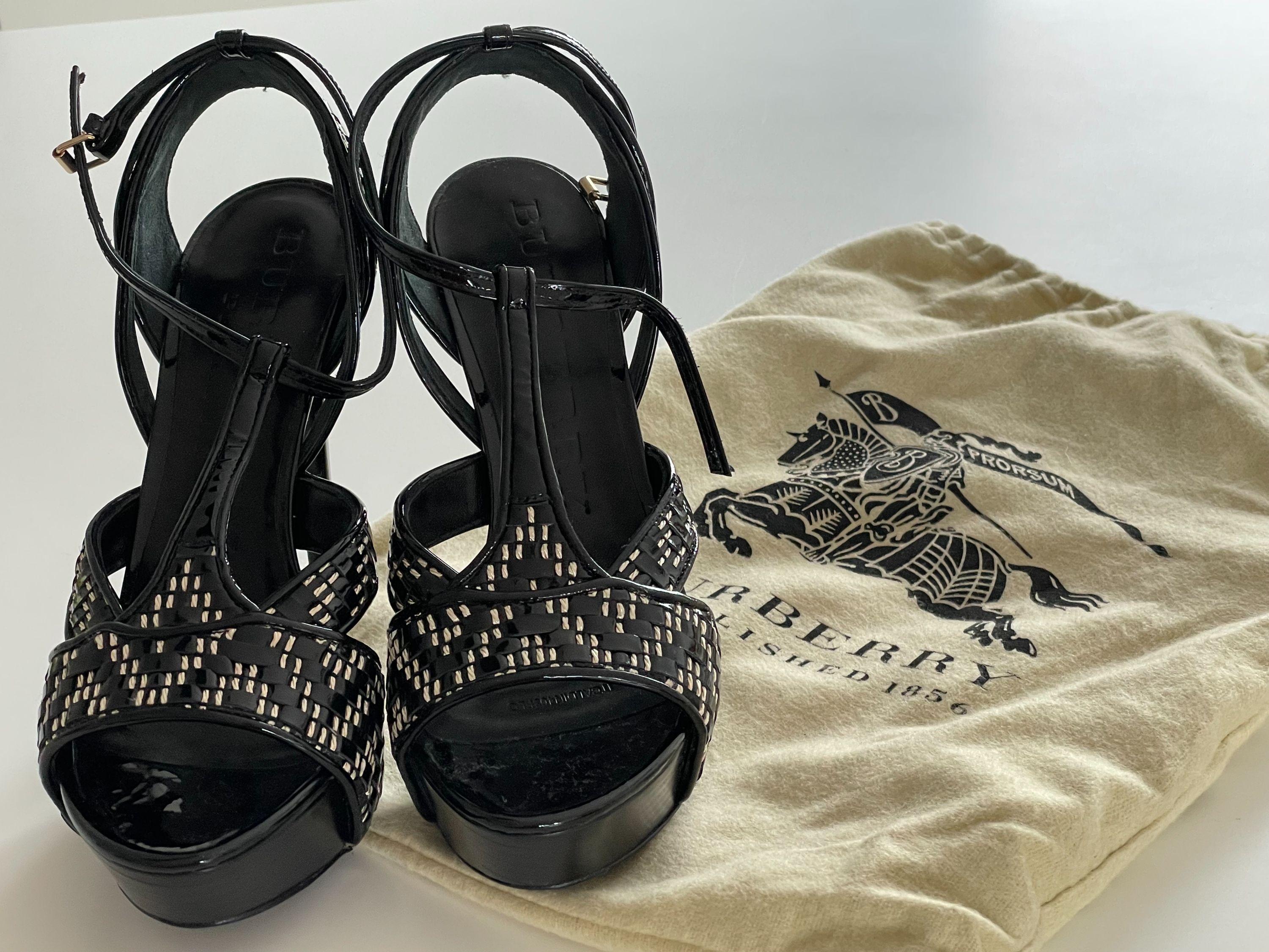 Patent Platform Sandals