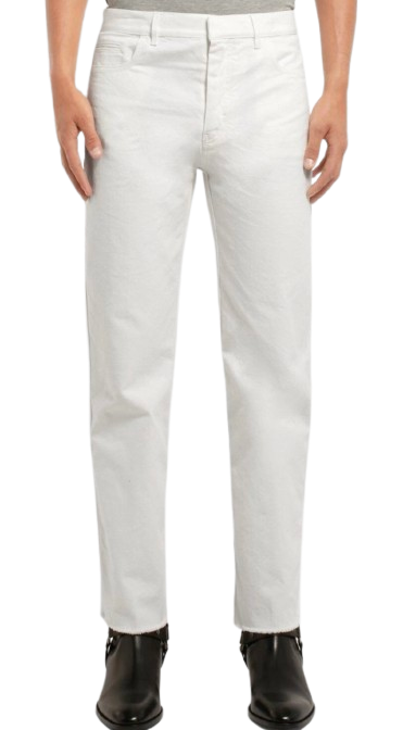 Haider Ackermann White Slim-Fit Distressed Denim Jeans