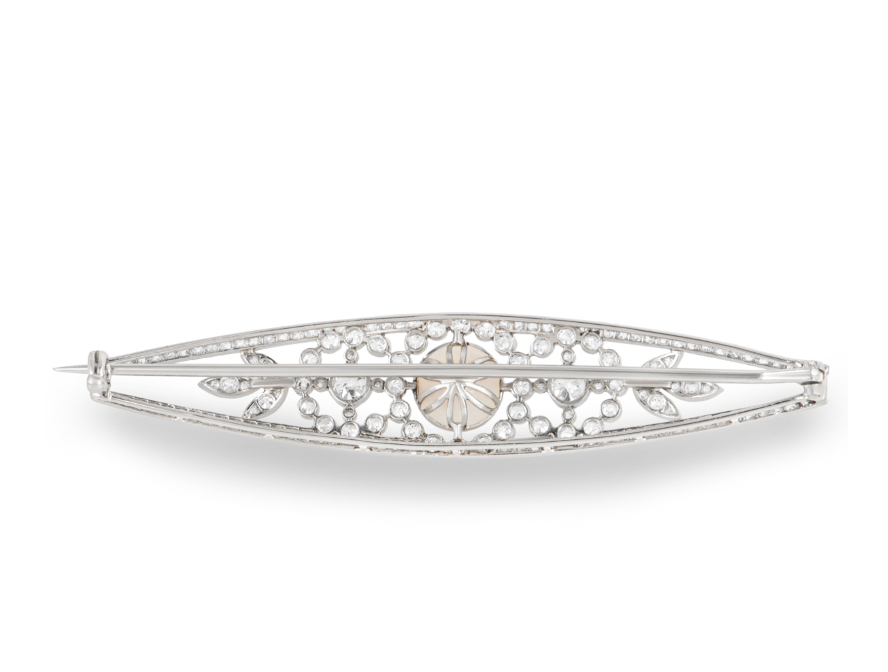 platinum, diamond & pearl brooch