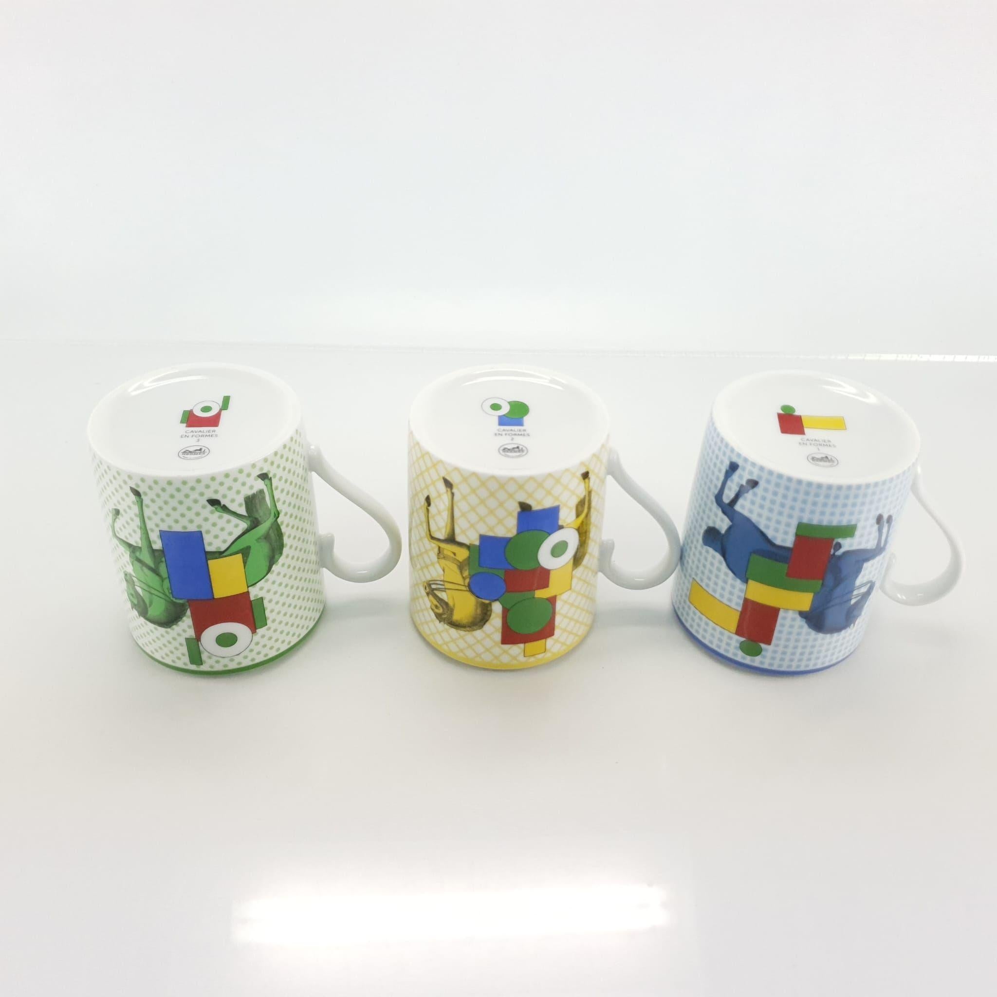Hermes 3 Cavalier En Formes Mugs New In Box