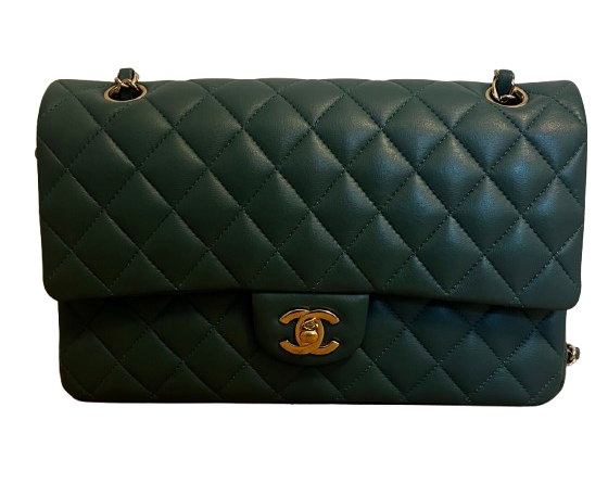 Chanel Teal Green Medium Quilted Flap Bag