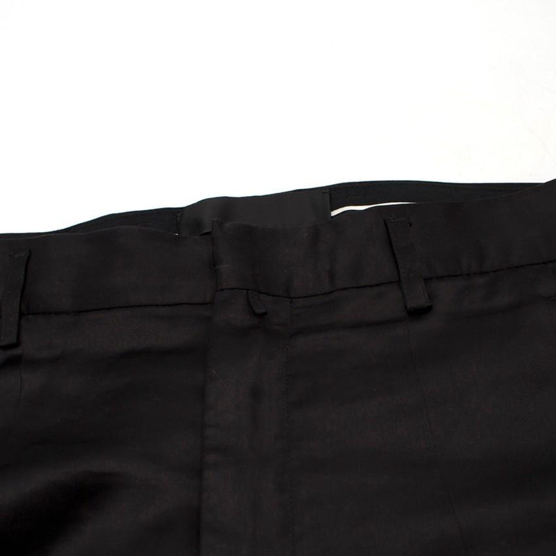 Haider Ackermann Black Silky Cropped Trousers