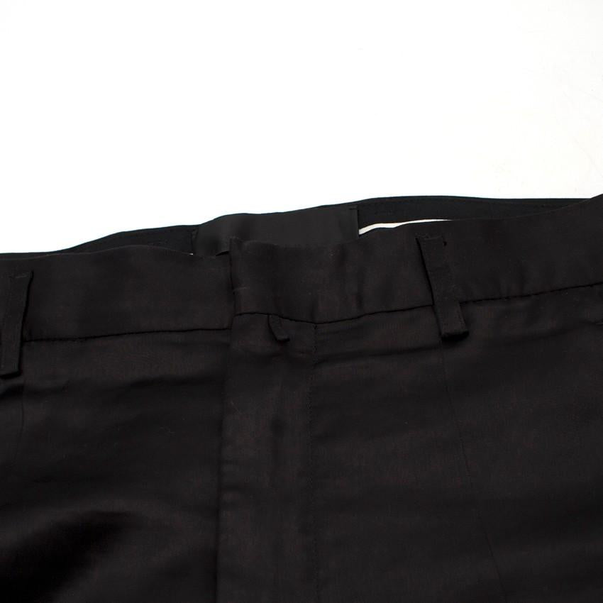 Haider Ackermann Black Silky Cropped Trousers
