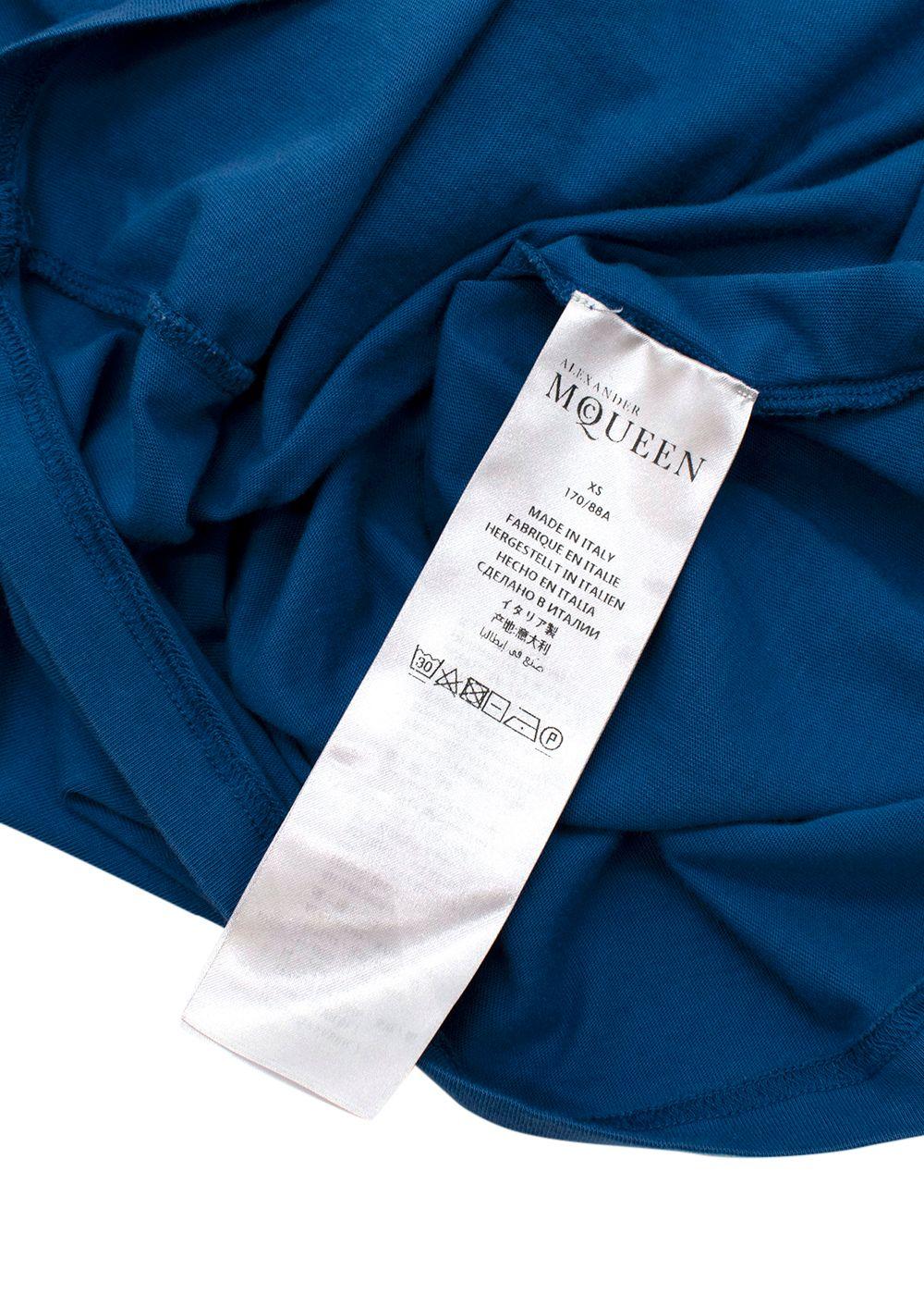 Blue Embroidered Logo T-shirt