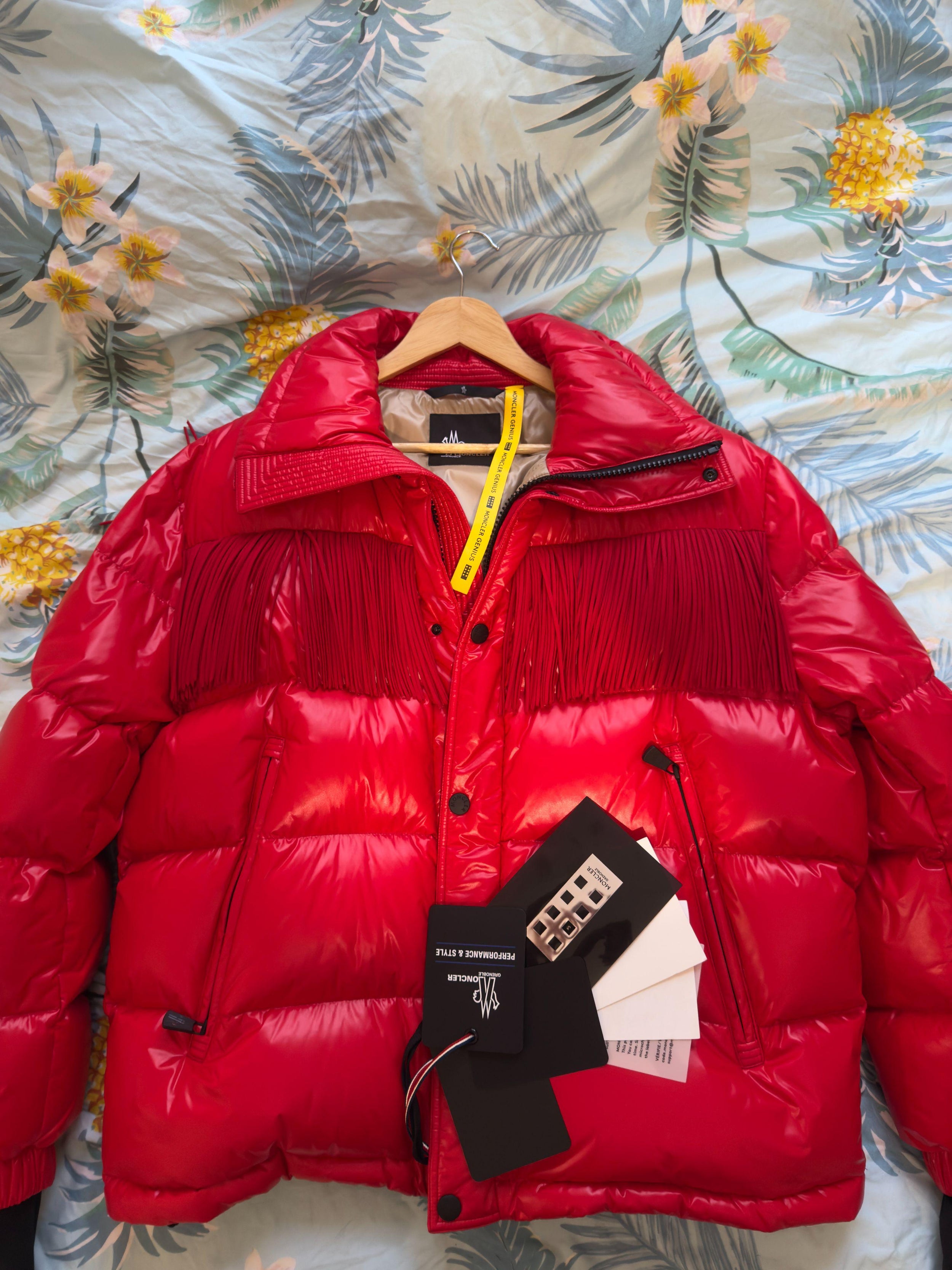 Moncler Red Arlaz Puffer Jacket