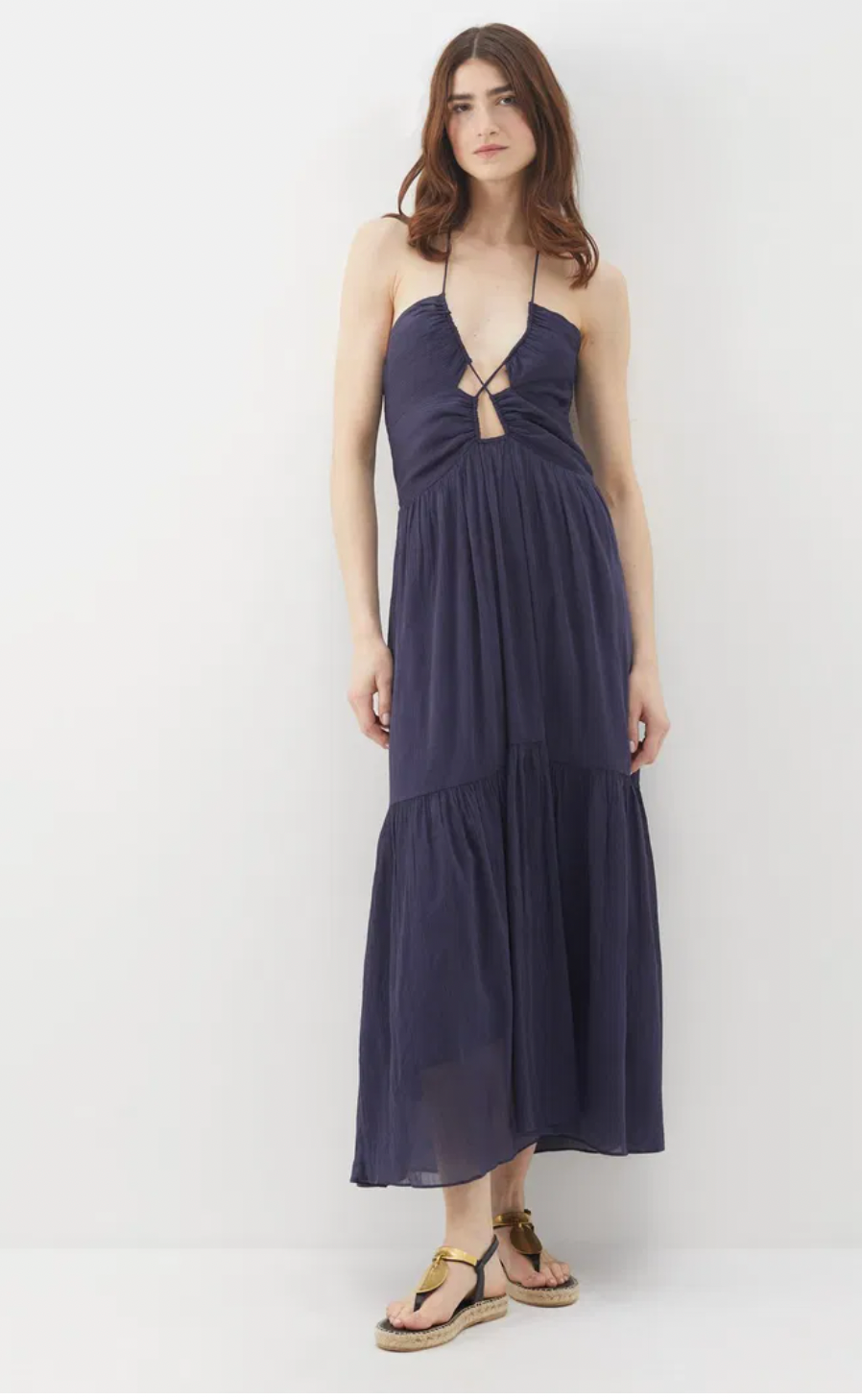 Isabel Marant Navy Birona Halterneck Dress