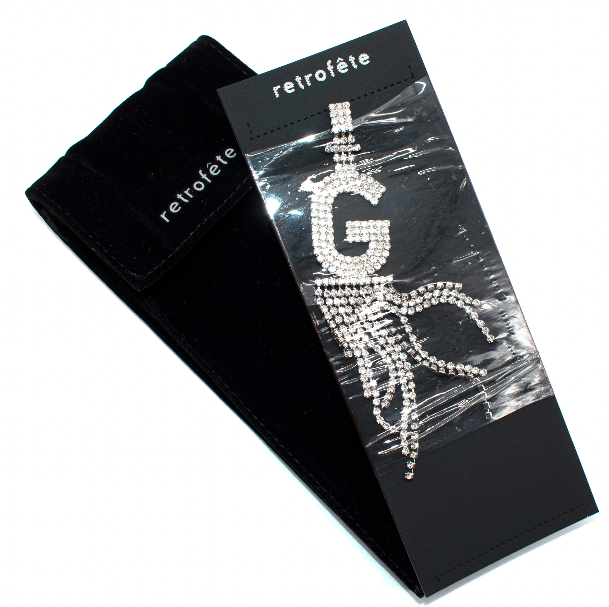 Retrofête Silver "G" Alphabet Earring