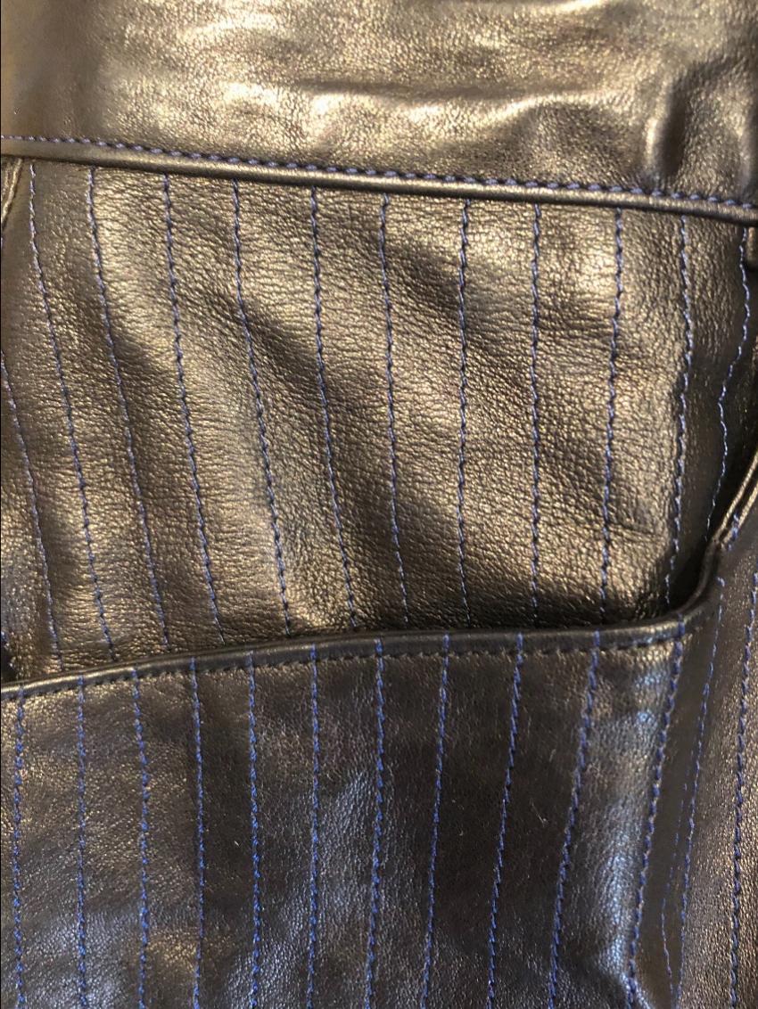 Jitrois Pinstripe Leather Pants