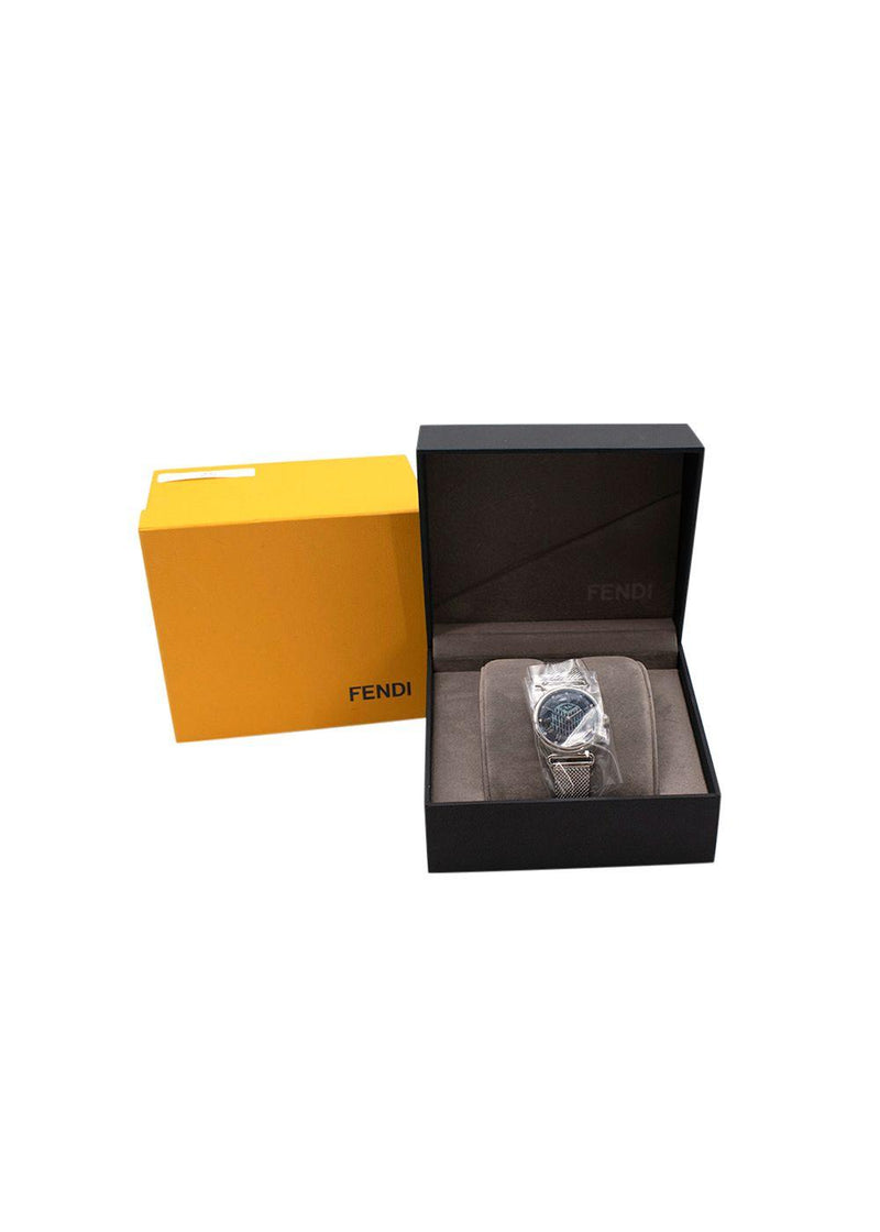 Fendi Palazzo Diamond Marker Mesh Strap Watch