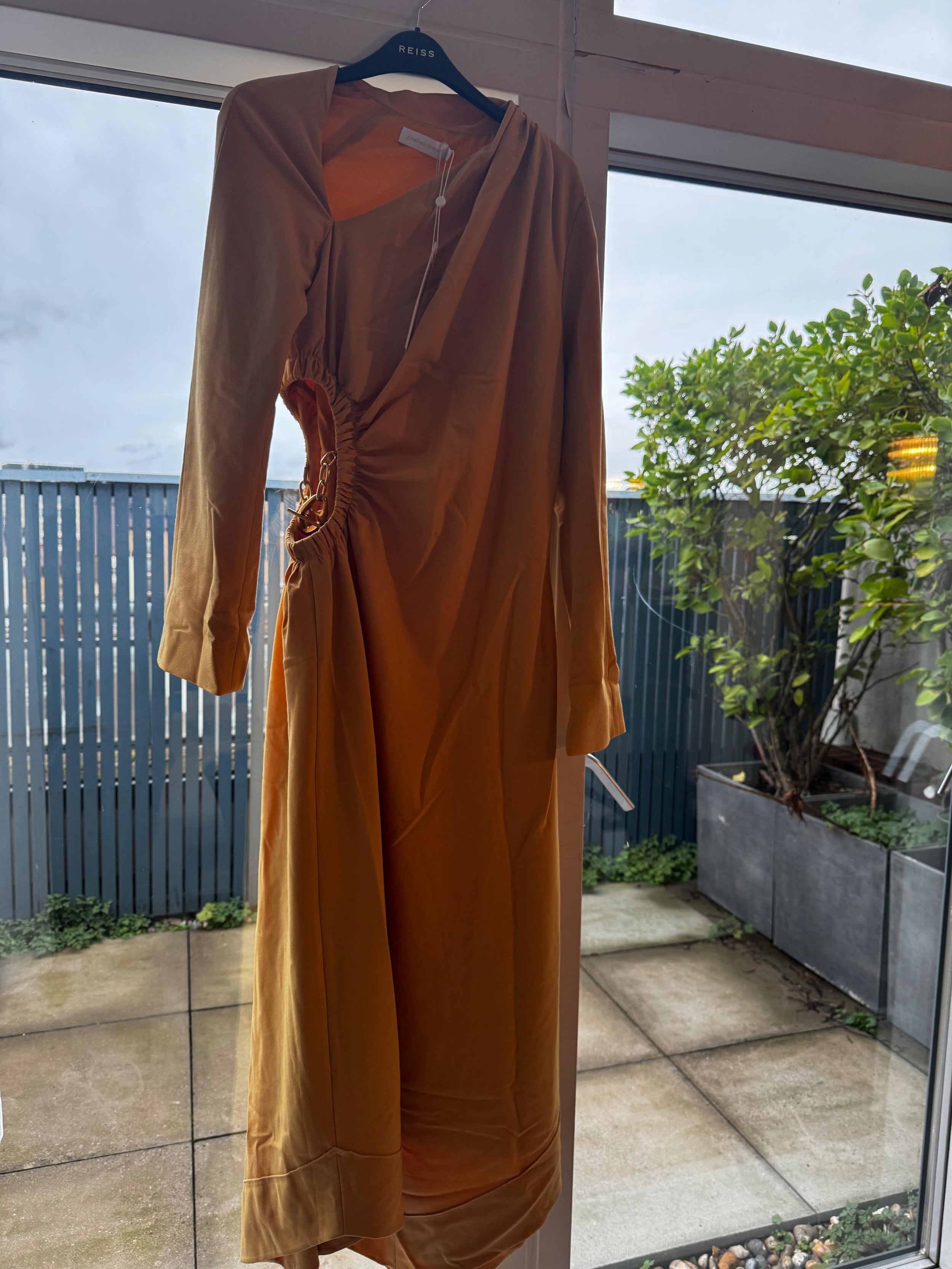 Jonathan Simkhai Yellow Drape Midi Dress