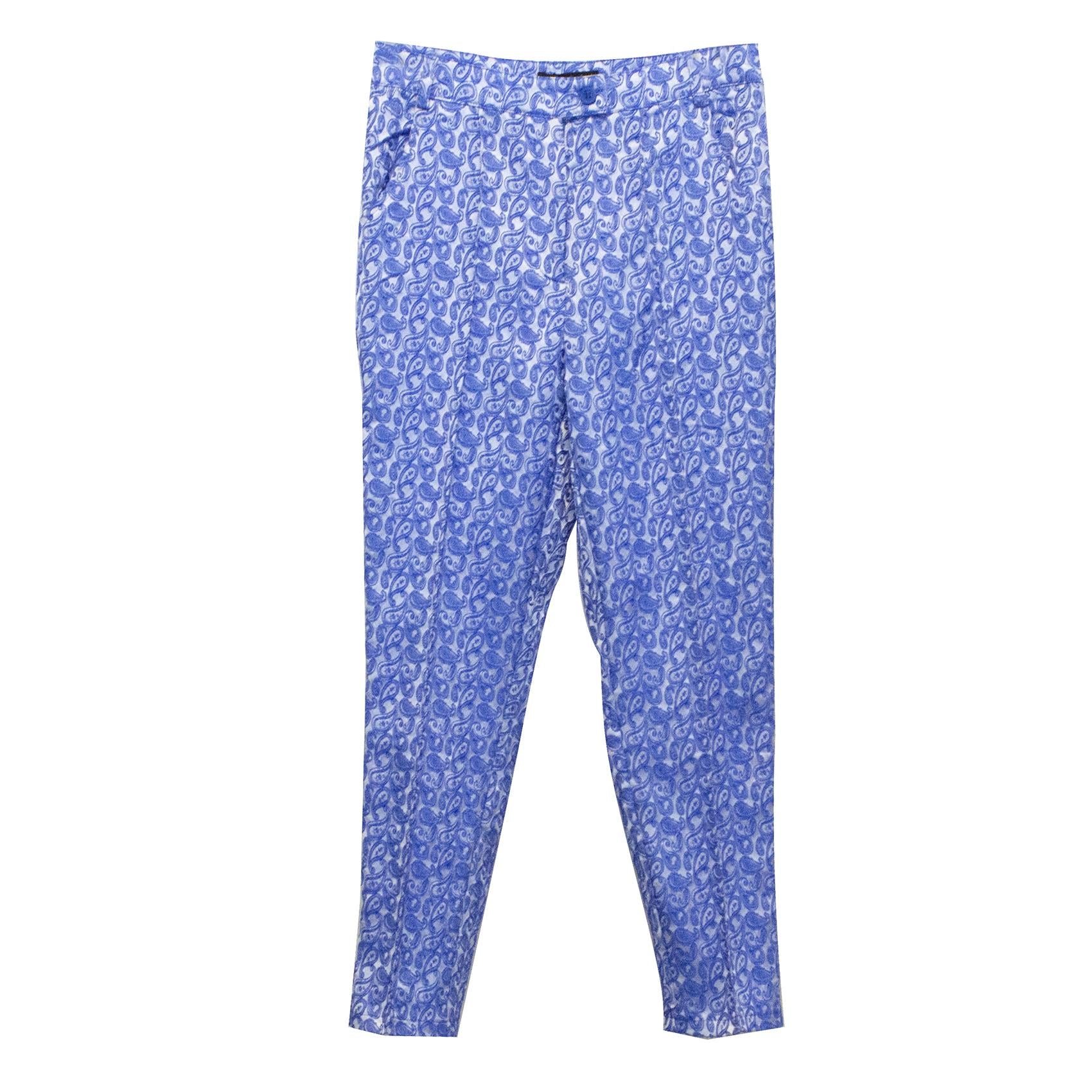Missguided Blue Paisley Print Trousers