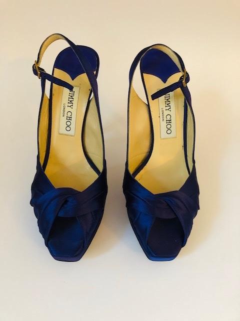 Jimmy Choo poem iris satin sling-back sandals