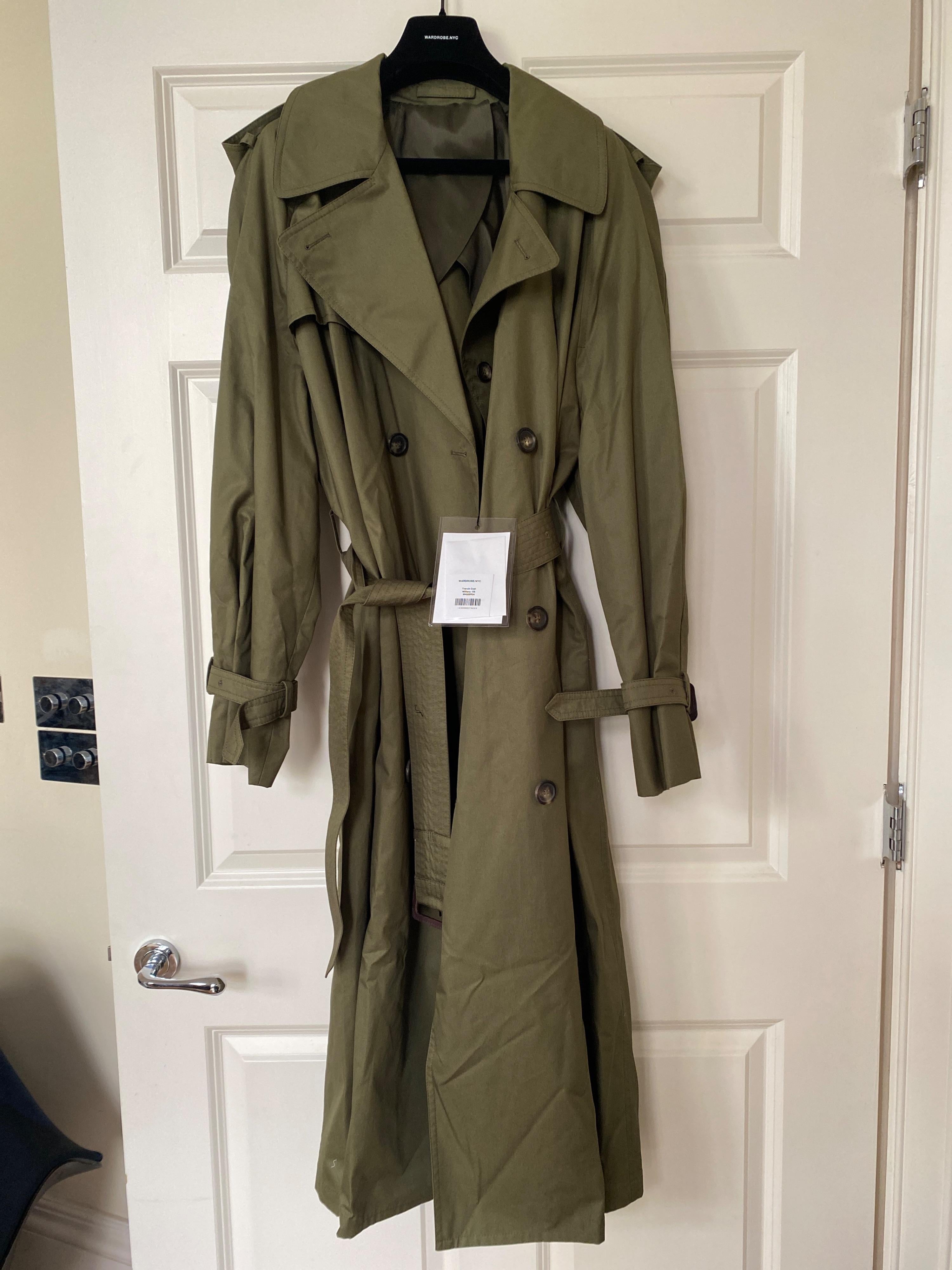 Wardrobe Nyc Khaki Double Breasted Trench Coat