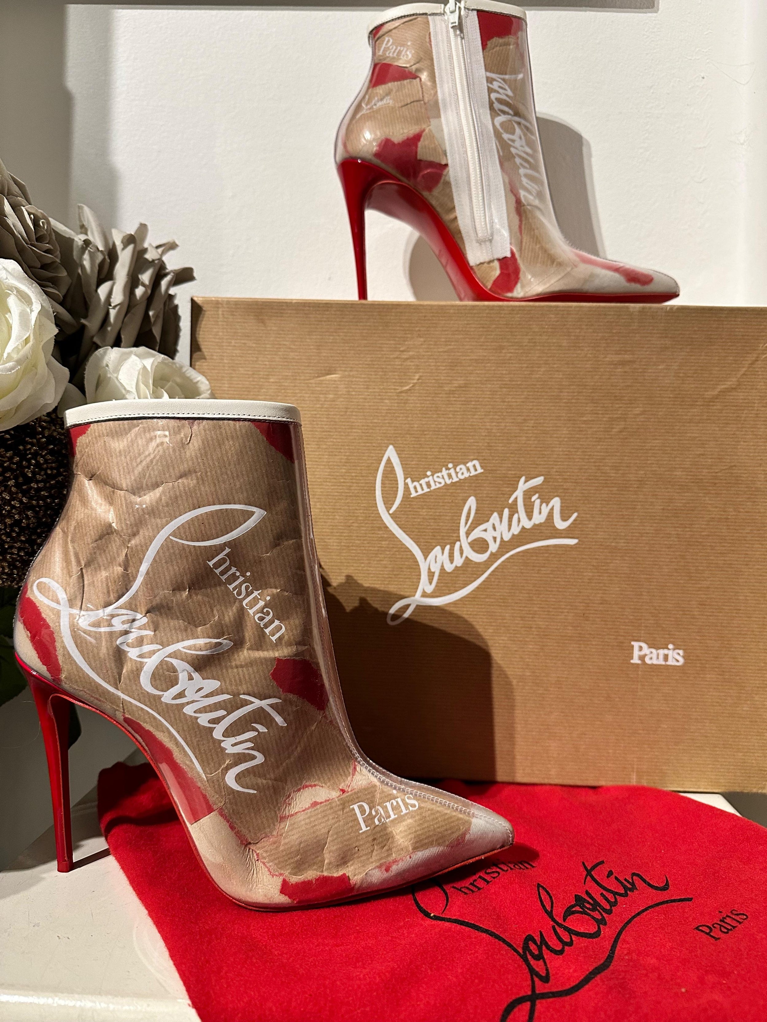 Christian Louboutin Limited Edition PVC Heeled Boots