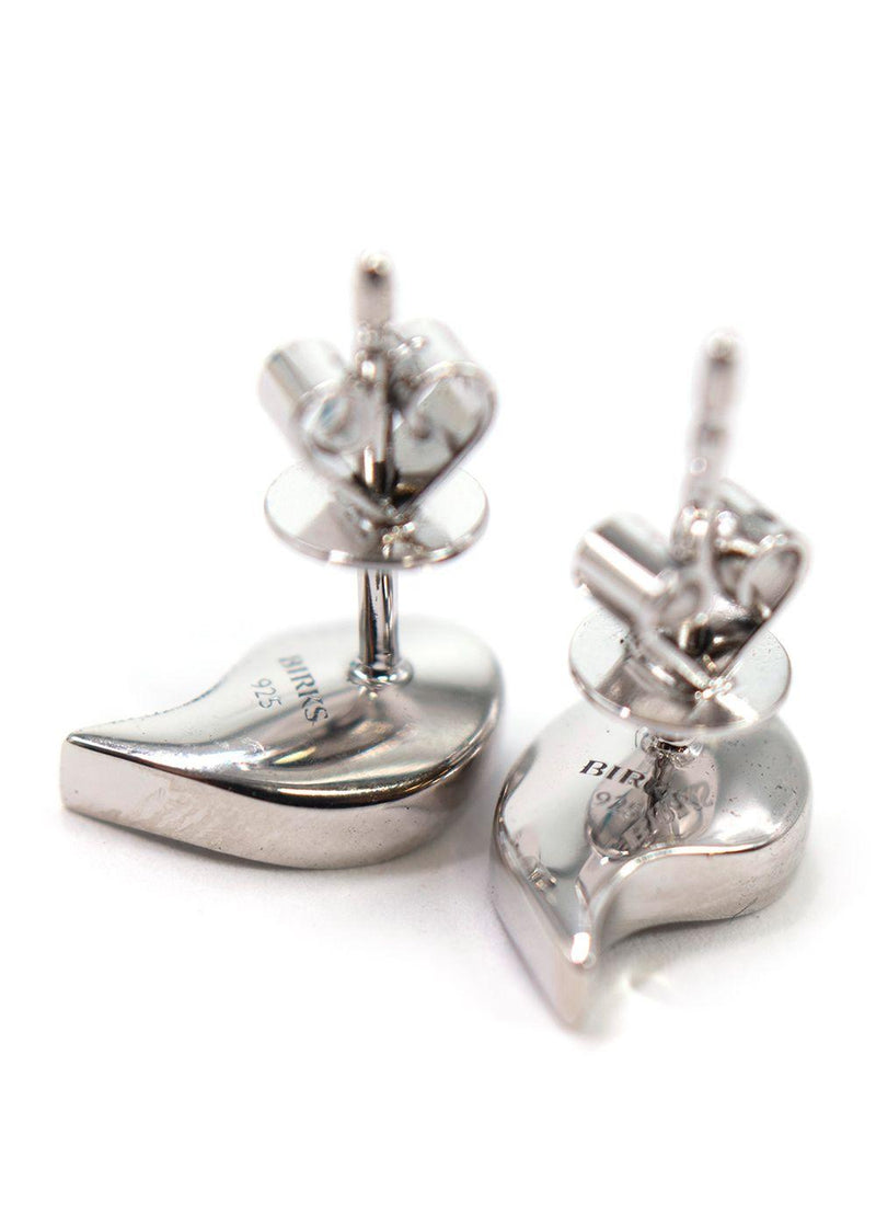Maison Birks Silver Tear Drop Earrings