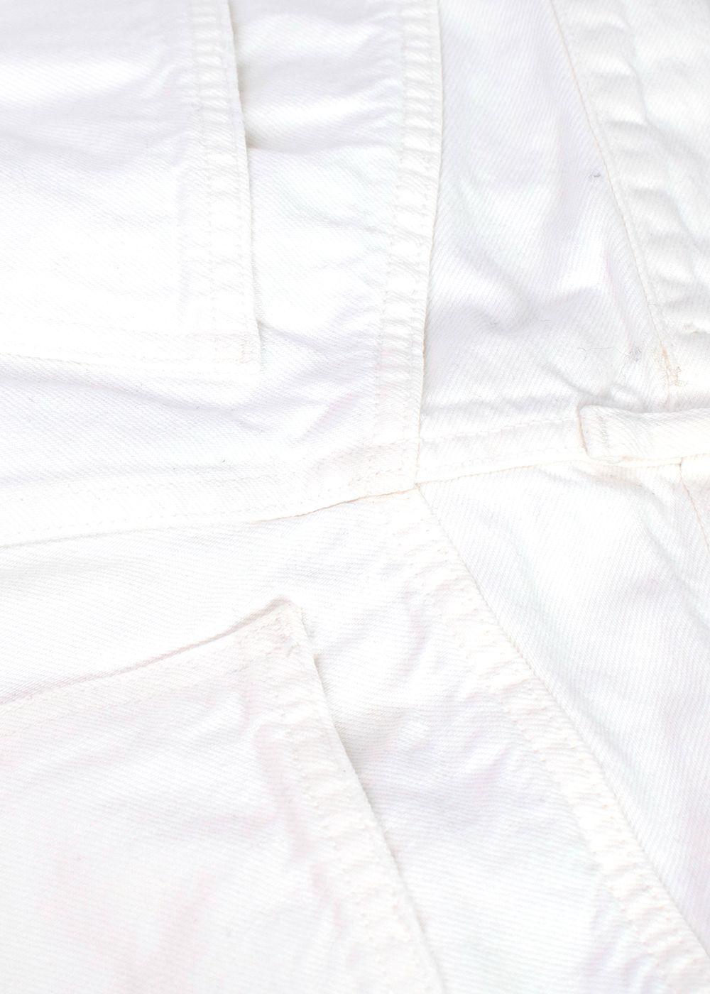 Agolde White Mid Rise Straight Leg Jeans