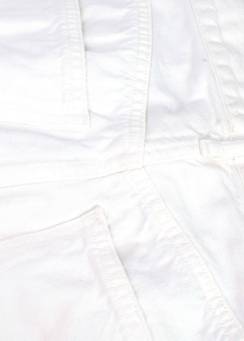 Agolde White Mid Rise Straight Leg Jeans