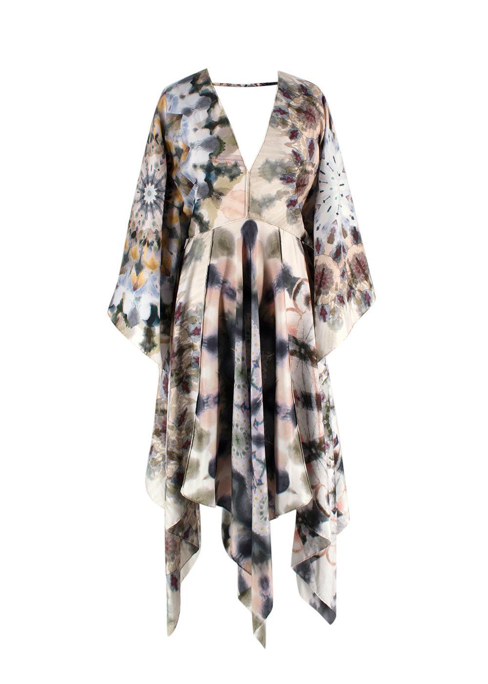 Dior Silk Smock Dress with 3/4 Sleeves