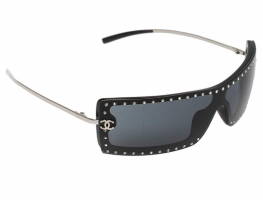 Crystal Embellished CC Frameless Sunglasses