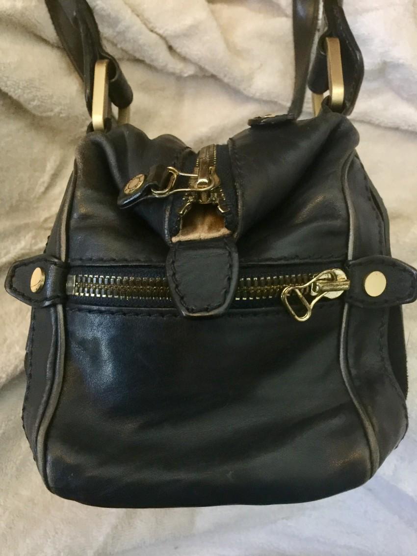 Jimmy Choo Double Zip Malena Leather Handbag