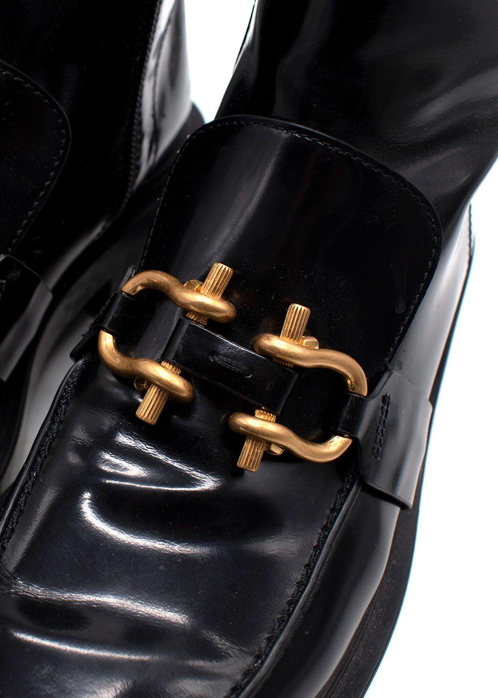 Bottega Veneta Black Monsieur Horsebit Ankle Boots