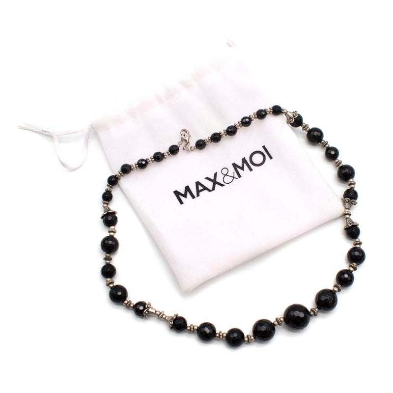 Max & Moi Black Crystal Beads Necklace