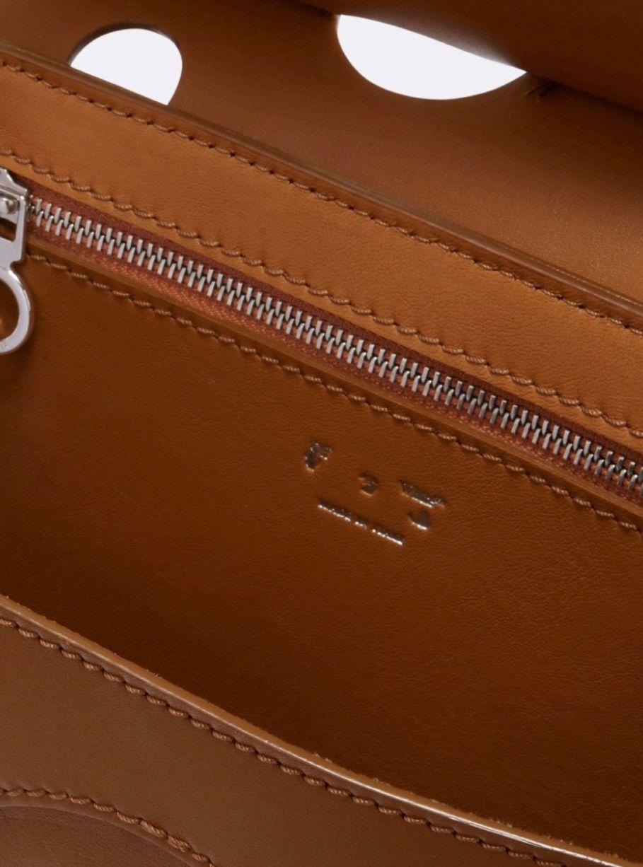 Brown Leather Burrow 32 Tote Bag