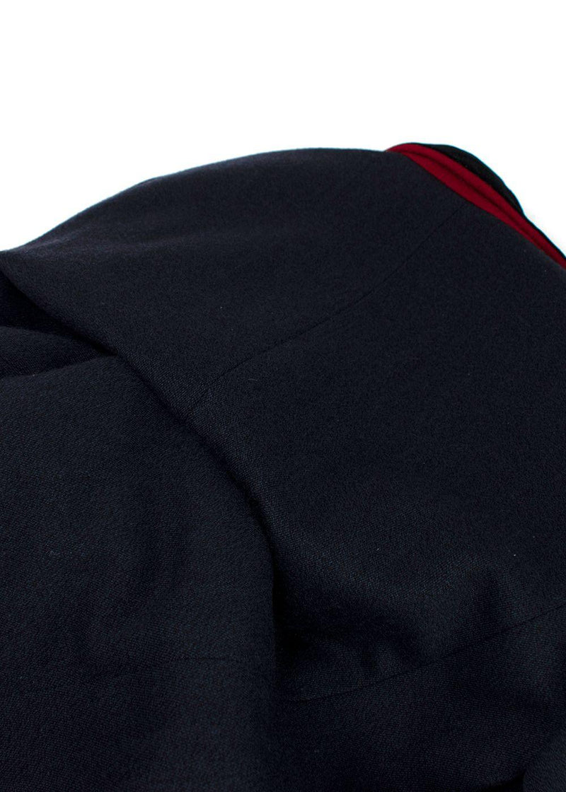 New & Lingwood x Alex Eagle Navy  Single Breasted Longline Coat