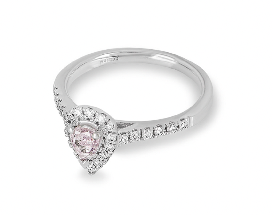 18ct White Gold Diamond Engagement ring  - Size 51