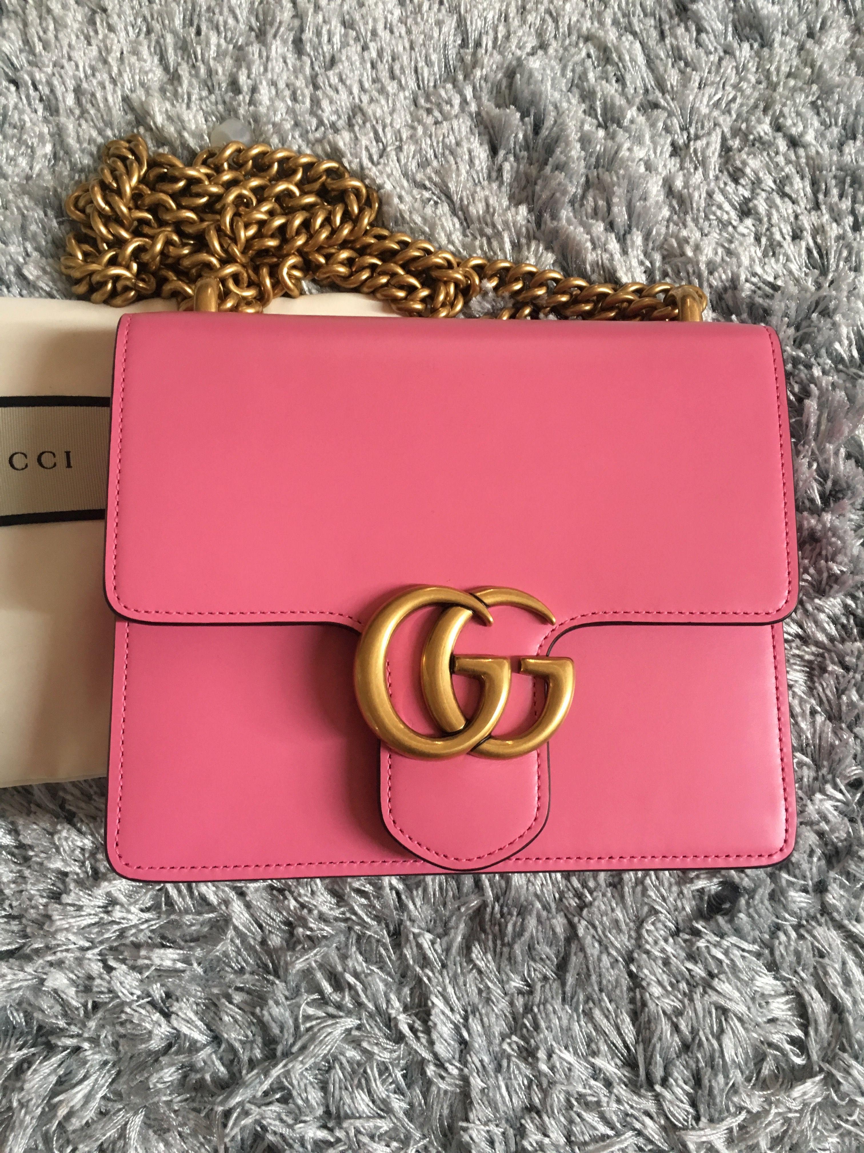 GUCCI SMALL MARMONT LEATHER BAG