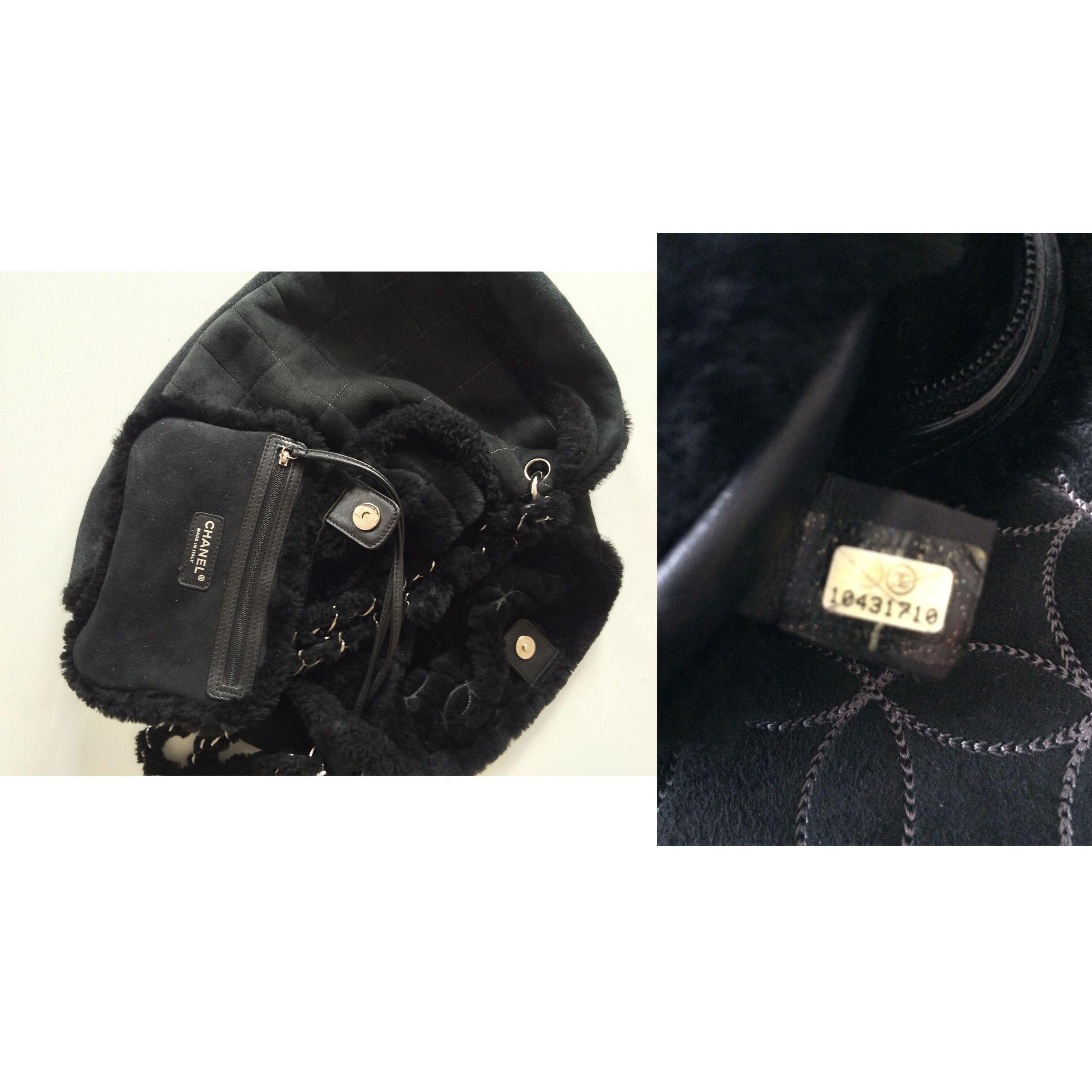 Chanel black suede bag