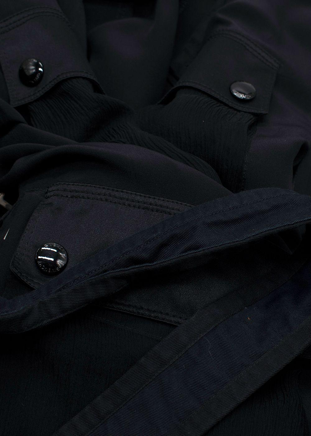 Givenchy Black  Belted  Silk Blend Utility Jacket