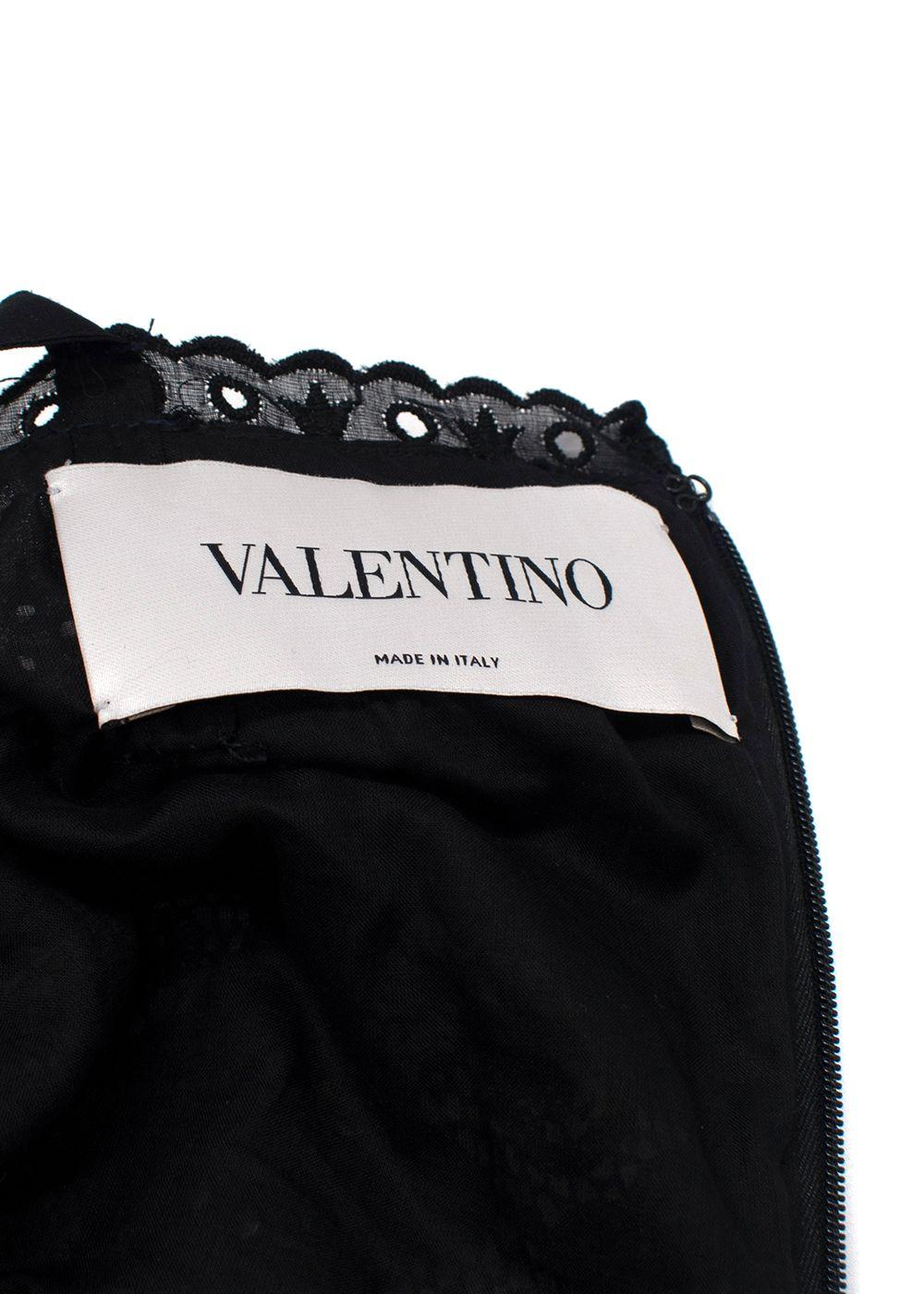 Valentino Black Broderie Anglaise Maxi Dress