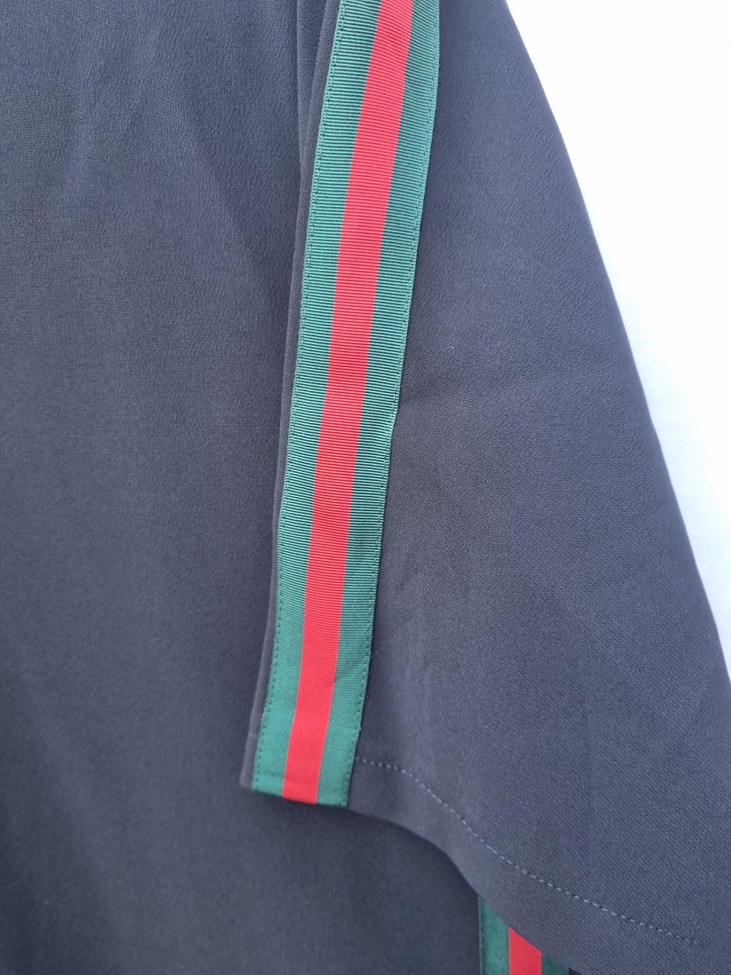 Black cotton jersey web stripe oversize T-shirt dress