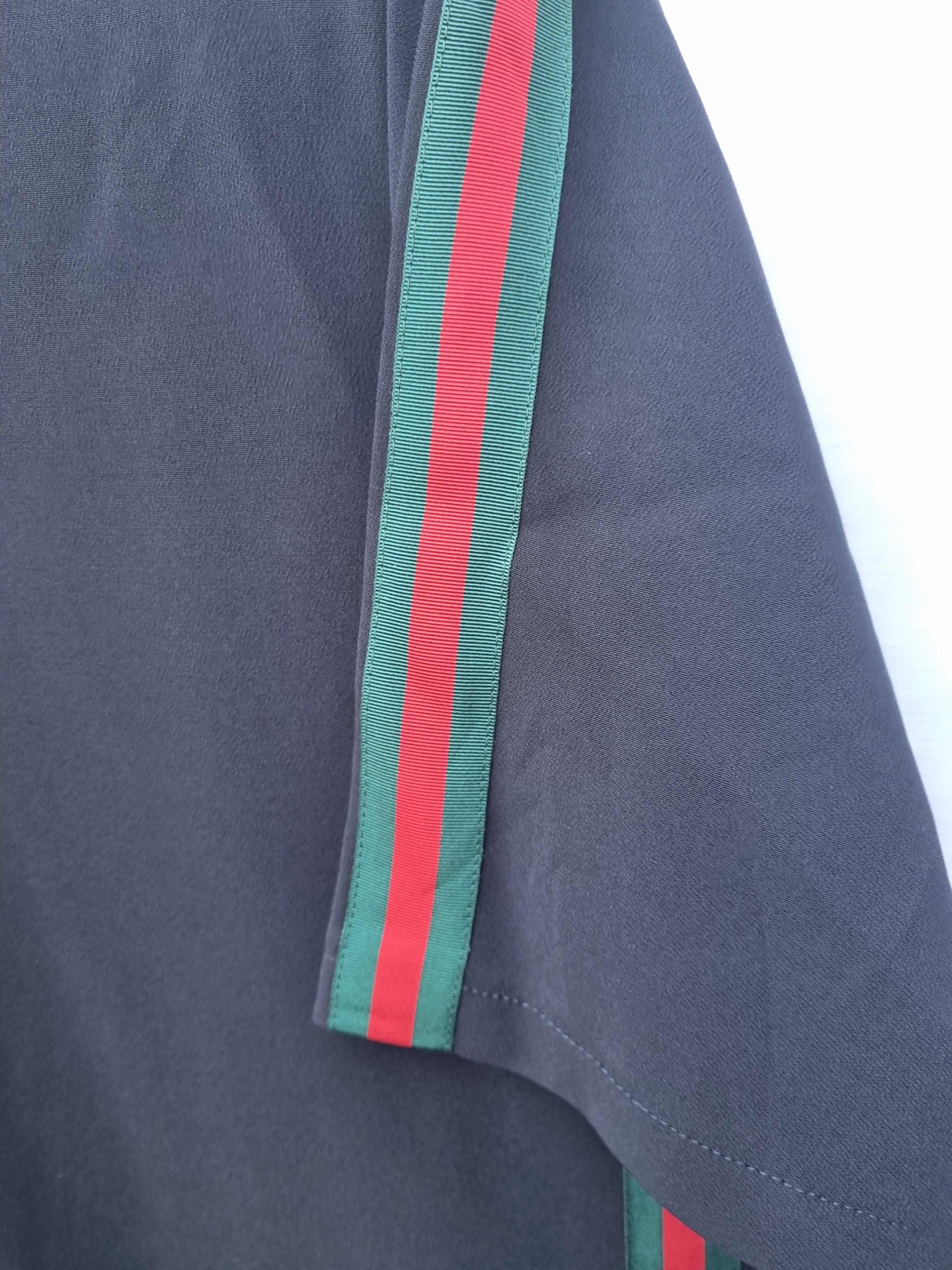 Black cotton jersey web stripe oversize T-shirt dress