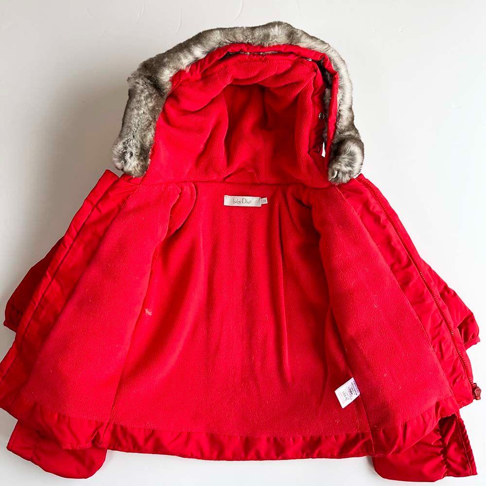 Dior 12-18 Months Red Down Puffer Coat